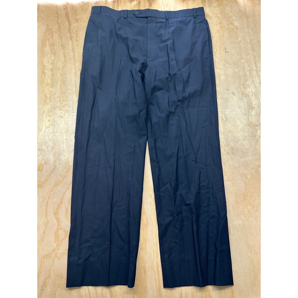 Brooks Brothers 346 Navy Blue Wool Stretch Dress Pants W40 L31 Mens Trousers